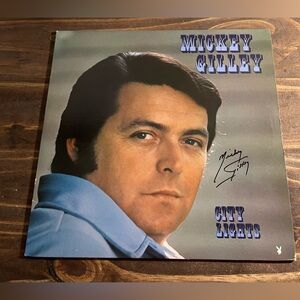 Mickey Gilley “CITY LIGHTS" Album Authentic Signed Autographed LP Vinyl Record